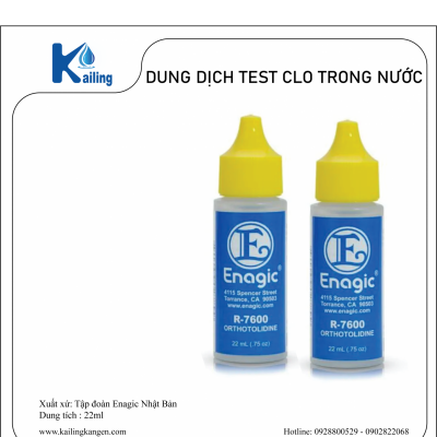 CHAI DUNG DỊCH TEST CLO NƯỚC 22ML